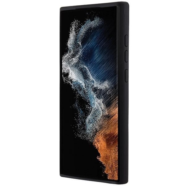 Karl Lagerfeld Silikon Ikonik Metal Pin Deksel til Samsung Galaxy S23 Ultra - Svart