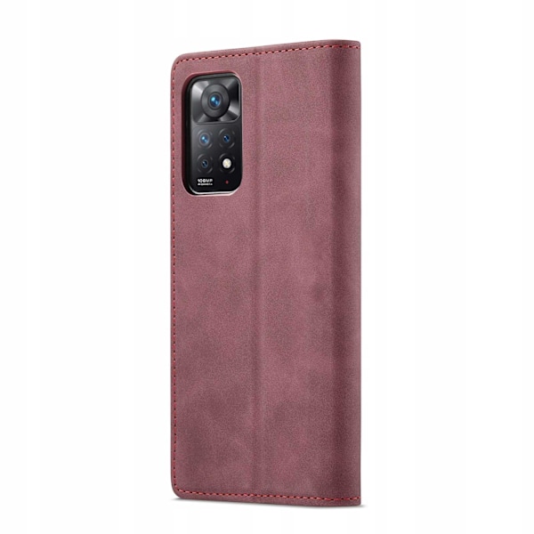 Spacecase Plånbokfodral Redmi Note 11 Pro 5G Rött Telefonskäl