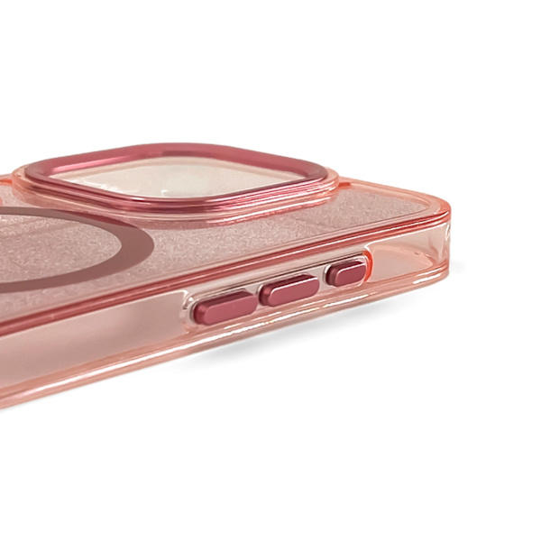 GLITTER CASE MAGSAFE TIL IPHONE 16 PLUS - PINK MED GLITTER