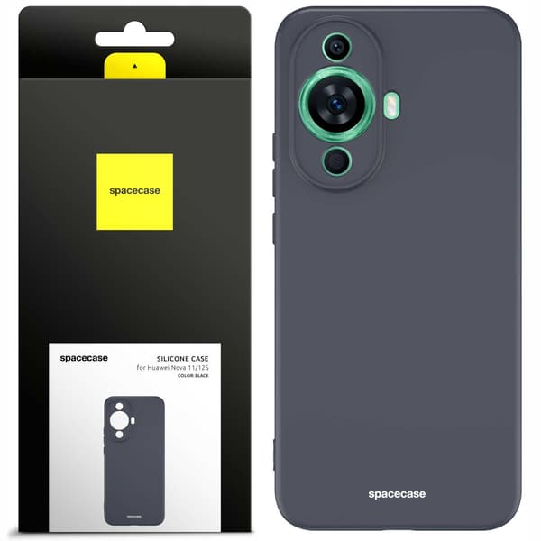 Spacecase Silikonfodral För Huawei Nova 11 12S Svart Skydd