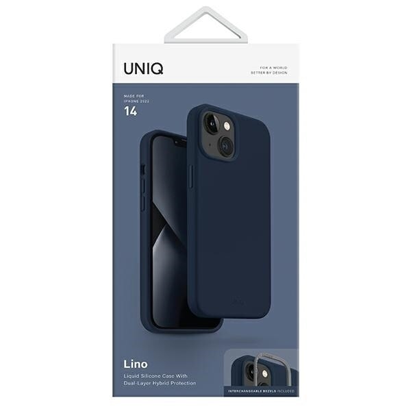 Uniq Lino beskyttelsesdeksel til iPhone 14 blå/sjøblå