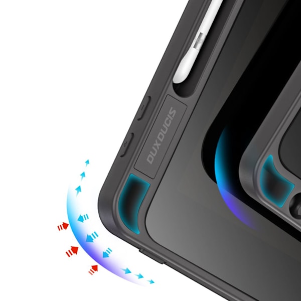 Dux Ducis Magi-deksel for iPad 10.2 2021 / 2020 / 2019 smart etui med stativ og oppbevaring for Apple Pencil grå