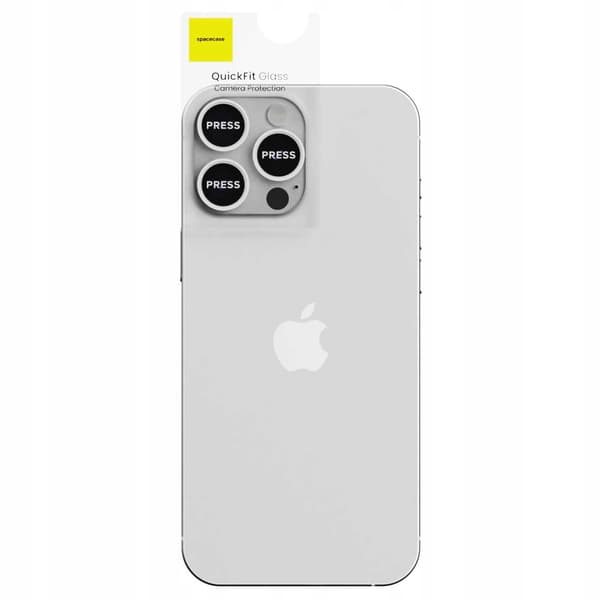 Spacecase Quickfit Härdat Glas För Iphone 16 Pro Max 16 Pro White Titan
