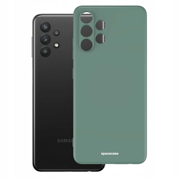 Spacecase Silikonfodral För Samsung Galaxy A32 4G Mörkgrön