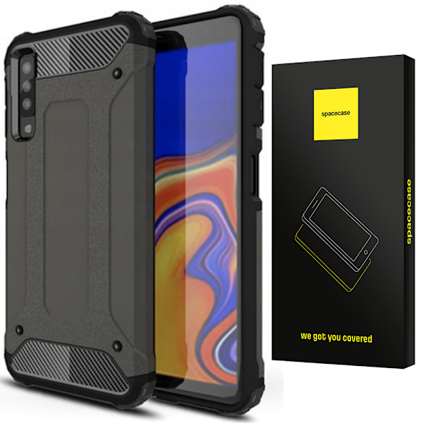 Spacecase Cover Cover Galaxy A7 2018 För Samsung X-Armor Grey