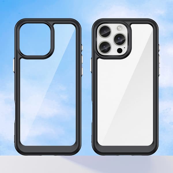 OUTER SPACE COVER MED GELRAMME TIL IPHONE 16 PRO - SORT