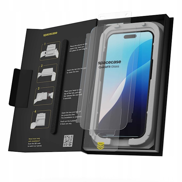 Spacecase Quickfit Härdat Glas För Iphone 16 Pro Max Skyddsskärm