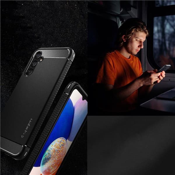 SPIGEN RUGGED ARMOR GALAXY A14 4G / LTE MATT SVART