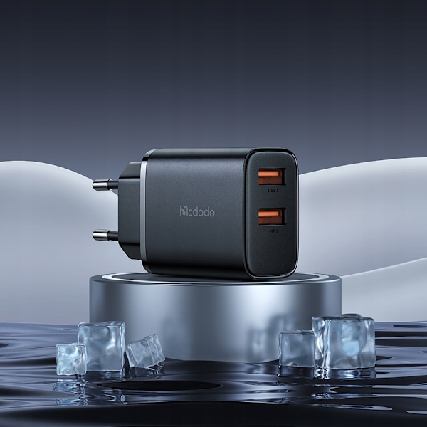 MCDODO NÄTLADDARE FÖR APPLE 2XUSB 12W + IPHONE LIGHTNING-KABEL 1M