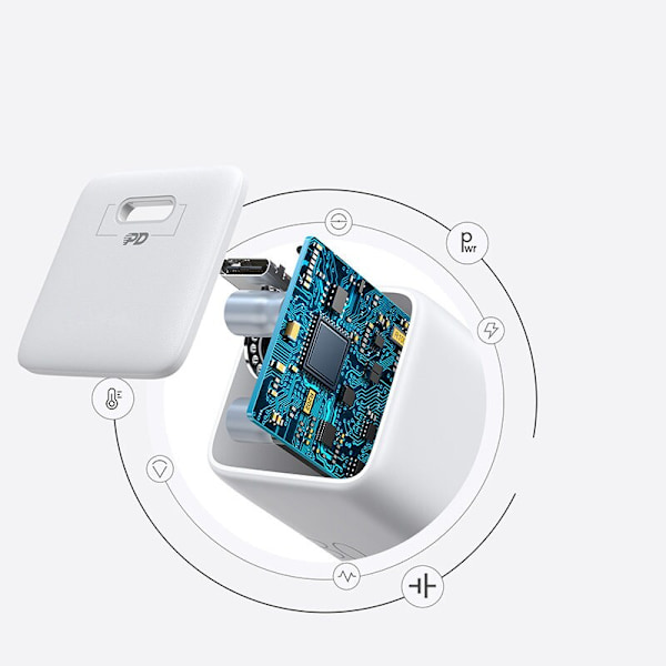 Joyroom hurtiglader USB Type C 25W 3A EU-plugg hvit (L-P251)