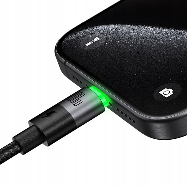 MCDODO USB-C 2IN1 SNABBLADDNINGSKABEL FÖR IPHONE MACBOOK LED 100W 2M