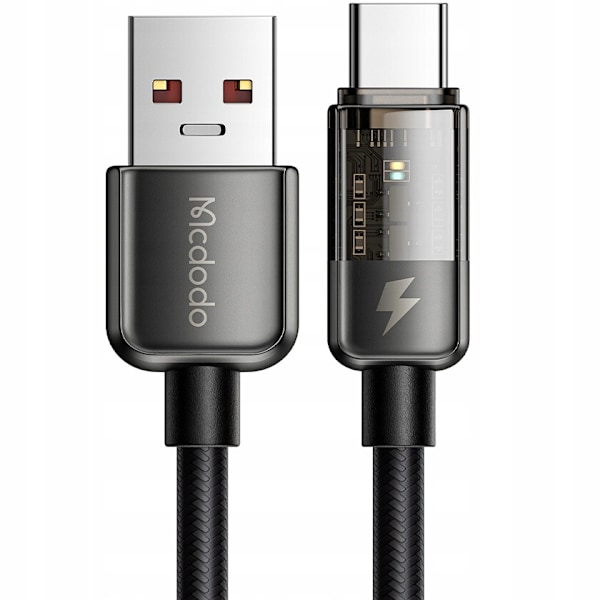 MCDODO USB-C KABEL SNABBLADDNING FOR SAMSUNG USB TYPE C 6A 100W 1M LED