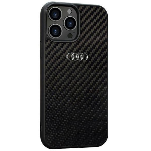 Audi Carbon Fiber Deksel til iPhone 13 Pro Max 6.7 - Svart AU-TPUPCIP13PM-R8/D2-BK