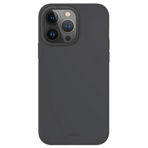 UNIQ Lino Hue iPhone 15 Pro Max 6.7 deksel Magclick Lader grå/karbon grå