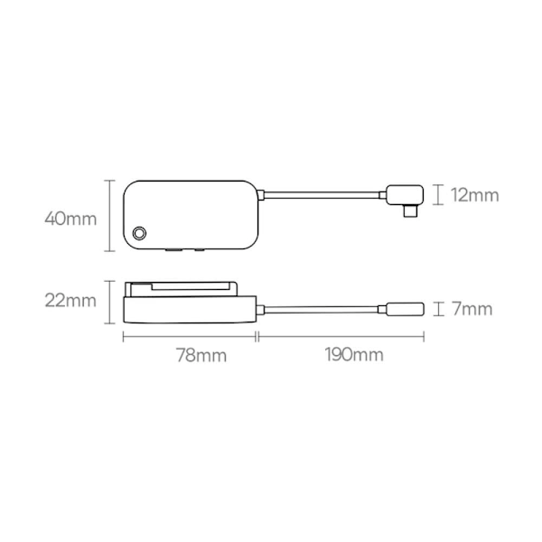 BASEUS UNIVERSAL USB HUB TIL TABLET / SMARTPHONE 6IN1 USB-C MØRKEGRÅ