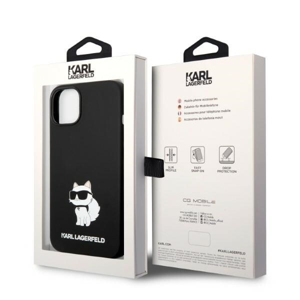 Karl Lagerfeld KLHMP14MSNCHBCK iPhone 14 Plus 6.7 hardt deksel svart/svart silikon Choupette MagSafe