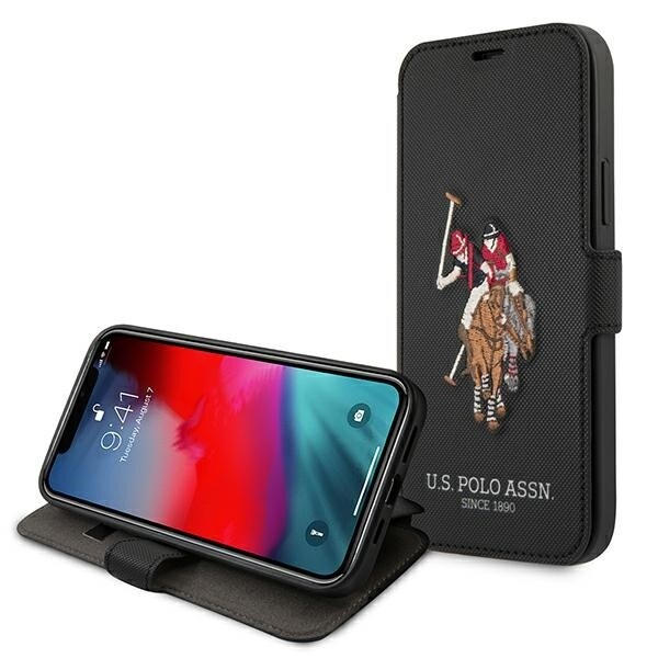 AMERIKANSK SAG POLO ASSN. BRODERIKOLLEKTION TIL IPHONE 12 MINI - SORT