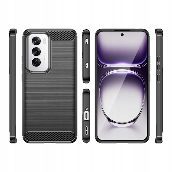 Spacecase Carbon Case Till Oppo Reno 12 5G Svart Skydd