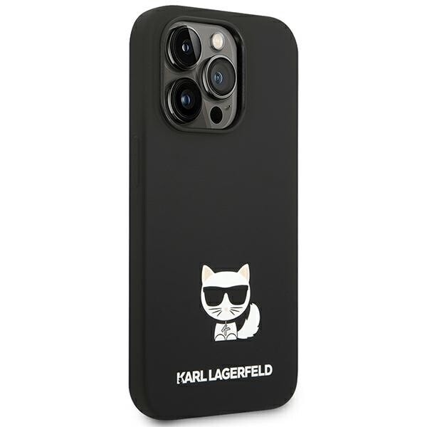 KARL LAGERFELD SILIKONE CHOUPETTE BODY COVER TIL IPHONE 14 PRO MAX - SORT