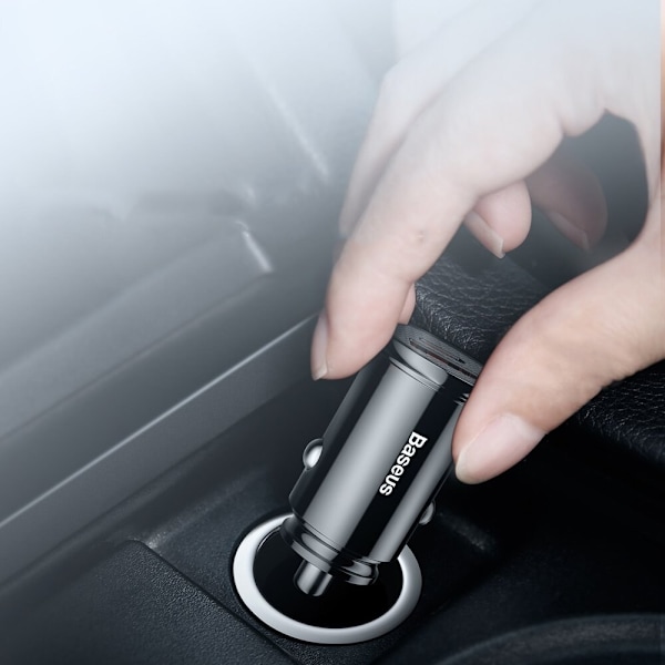Baseus Circular PPS Smart billader med USB Quick Charge 4.0 QC 4.0 og USB-C PD 3.0 SCP Port Svart (CCALL-YS01)