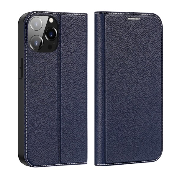 Dux Ducis Skin X2 beskyttelsesdeksel for iPhone 14 Pro Max, deksel med magnetisk klaff, blå
