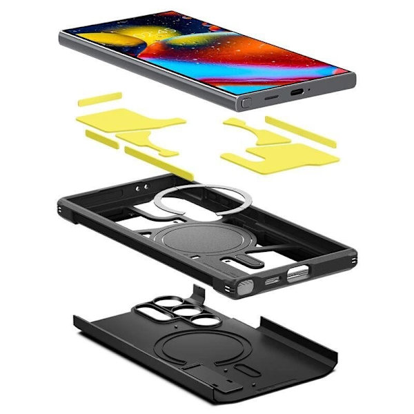 Spigen Tough Armor MagSafe-deksel til Samsung Galaxy S24 Ultra - Svart