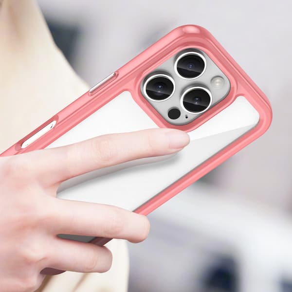 OUTER SPACE COVER MED GELRAMME TIL IPHONE 16 PRO MAX - RØD
