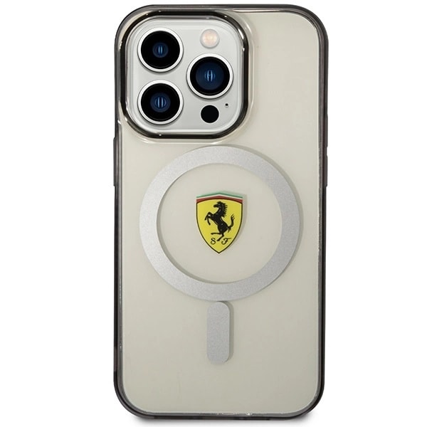 FERRARI OUTLINE MAGSAFE ETUI TIL IPHONE 14 PRO MAX - GENNEMSIGTIG