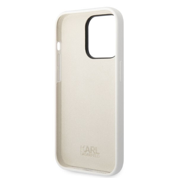 KARL LAGERFELD SILIKONE CHOUPETTE ETUI TIL IPHONE 14 PRO - HVID