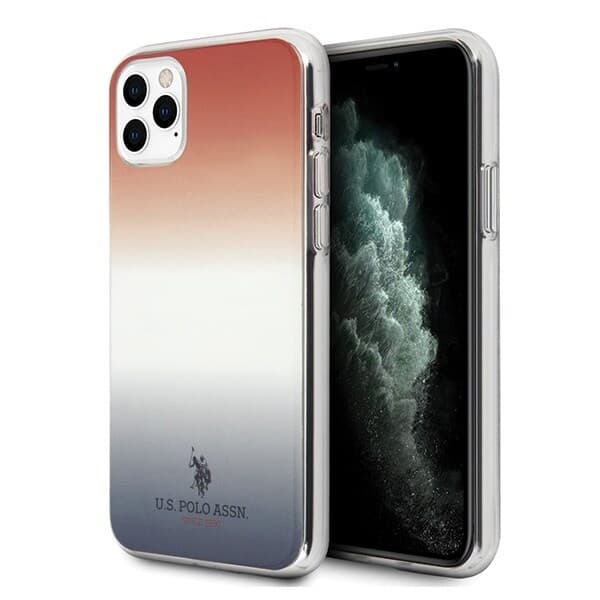 AMERIKANSK SAG POLO ASSN. GRADIENT PATTERN COLLECTION TIL IPHONE 11 PRO MAX - RØD OG BLÅ