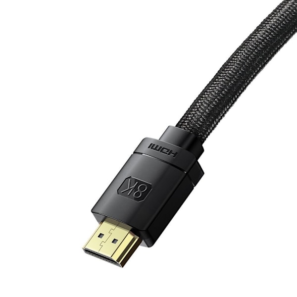 Baseus-kabel HDMI 2.1 8K 60 Hz 48 Gbps / 4K 120 Hz / 2K 144 Hz 3D eARC QMS Dynamic HDR VRR ALLM 3 m svart (CAKGQ-L01)
