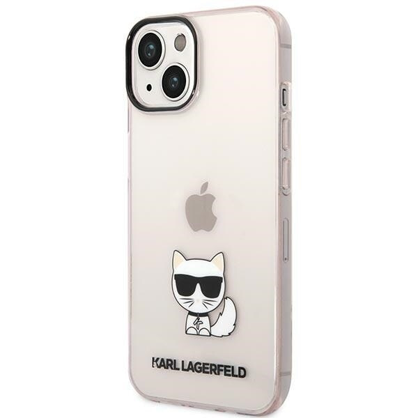Karl Lagerfeld KLHCP14MCTTRI iPhone 14 Plus 6.7 Hard Deksel Rosa/rosa Gjennomsiktig Choupette Body