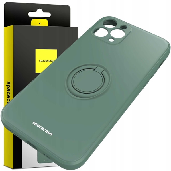 Spacecase Fodral Silikonring För Iphone 11 Pro Mörkgrön