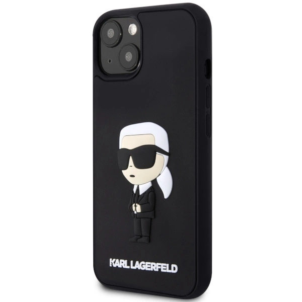 KARL LAGERFELD RUBBER IKONIK 3D ETUI TIL IPHONE 14 PLUS - SORT