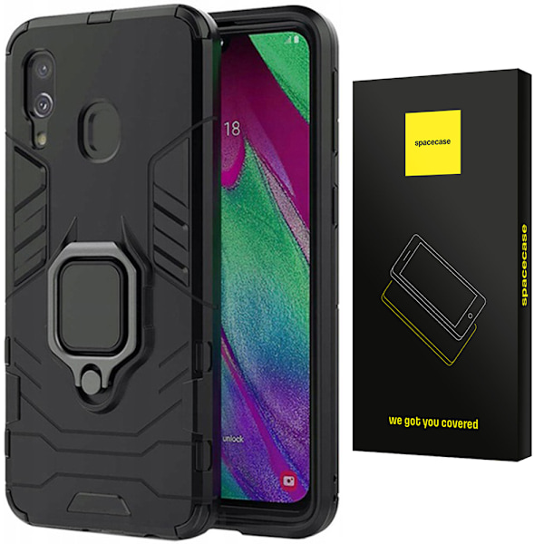 Spacecase Case Cover Till Samsung Galaxy A40 X-Ring Svart