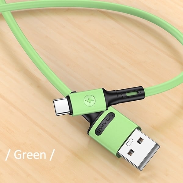 USAMS-kabel U52 USB-C 2A snabbladdning 1m grön/grön SJ436USB02 (US-SJ436)