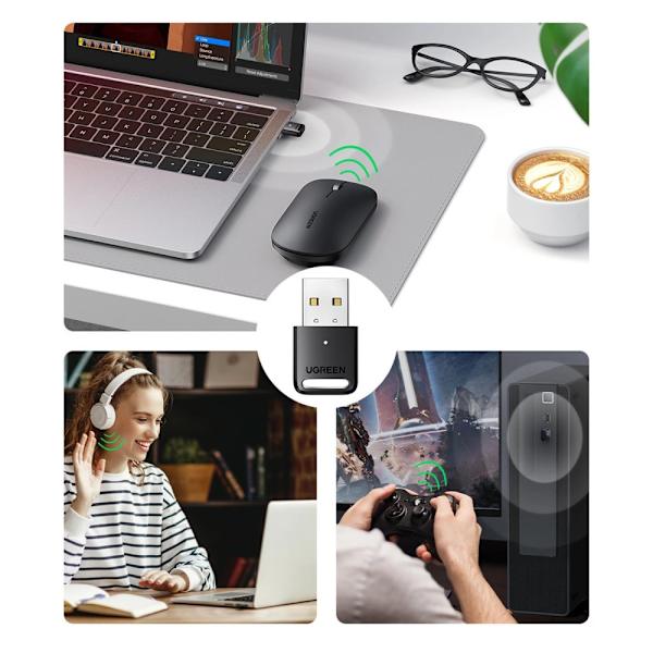 Ugreen CM390 5.0 USB Bluetooth Adapter - Svart