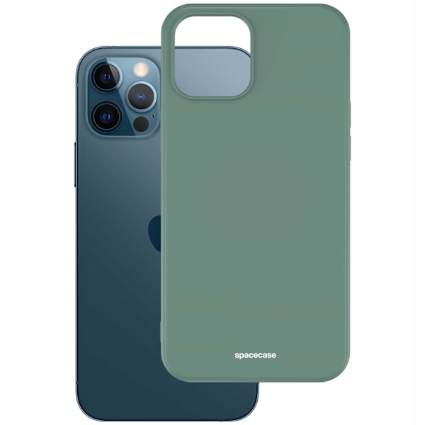 Spacecase Silikonfodral För Iphone 12 Pro Max Mörkgrön