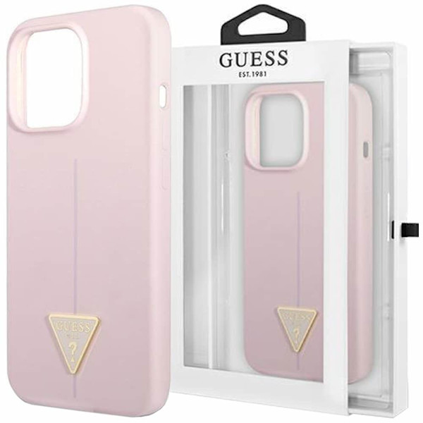 Guess GUHCP13XSLTGU iPhone 13 Pro Max 6.7 lilla/lilla hardt deksel silikon trekant