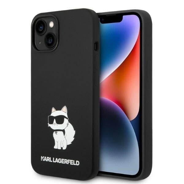 Karl Lagerfeld KLHCP14MSNCHBCK iPhone 14 Plus 6.7 hardt etui svart/svart silikonkopp