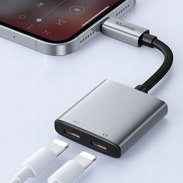 MCDODO ADAPTER 2X LIGHTNING KABEL IPHONE X 11 12 13 14 PRO