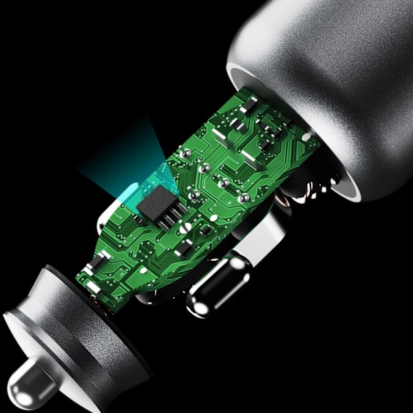 DUDAO R4T 30W USB-A / USB-C BILOPLADER - GRÅ