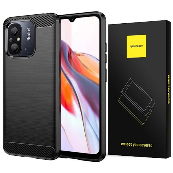 Spacecase-Fodral Till Xiaomi Redmi 12C Black Phone