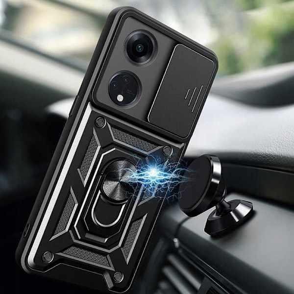 Spacecase Case Cover För Oppo A98 5G Black Protective