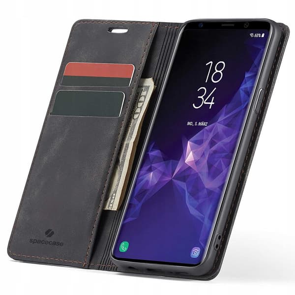 Spacecase Väska Galaxy S9 Svart Läder För Samsung