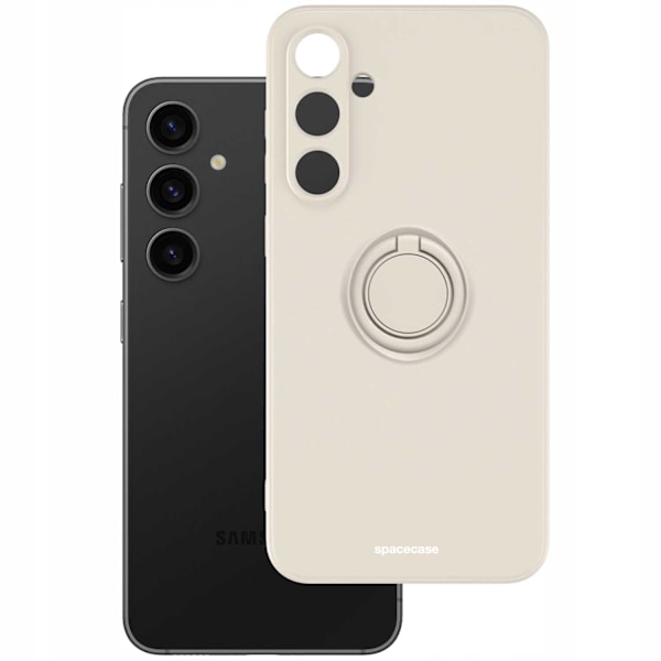 Spacecase Silikonecase Ring För Galaxy S23 Fe Bone 5G
