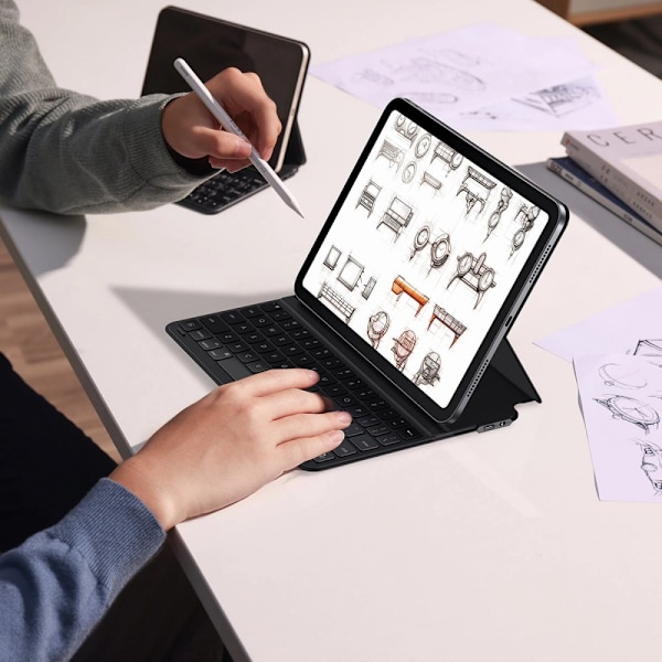 Baseus Brilliance Series Keyboard Case for iPad Pro 12.9 (2022/2021/2020/2019) + USB-C-kabel - Svart