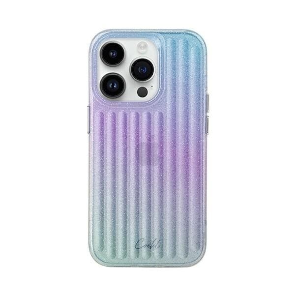 UNIQ COEHL LINEAR COVER TIL IPHONE 14 PRO - BLÅ OG PINK