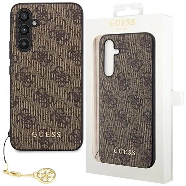 Guess 4G Charms Collection-deksel til Samsung Galaxy S23 FE - Brun