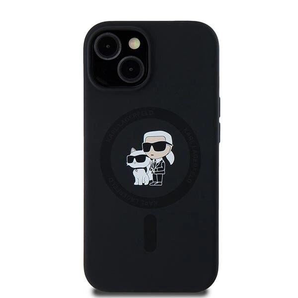 Karl Lagerfeld Silikon Karl&Choupette MagSafe beskyttelsesdeksel for iPhone 15 Plus / 14 Plus - svart